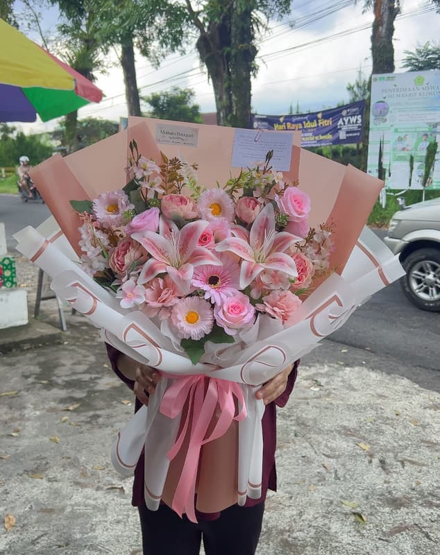 Mix Flower Bucket (Artificial flower)